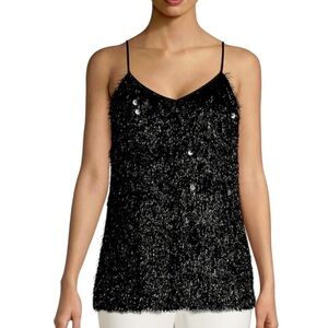 NWT Lafayette 148 New York Averie Fringe Sequin
Tank Top Size S